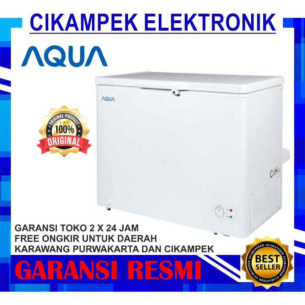 CHEST FREEZER AQUA AQF-200GC FREEZER BOX 200 LITER AQF 200 GC