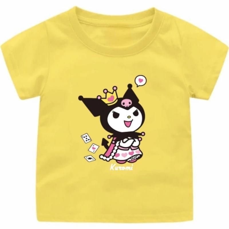 BAJU KAOS OBLONG ATASAN ANAK CEWEK KUROMI UNTUK UMUR 1-12 TAHUN