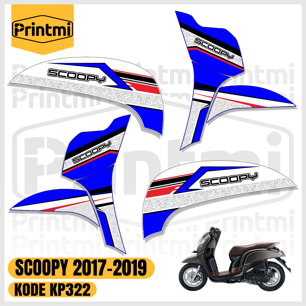 Striping Stiker Motor Scoopy ESP 2017 2018 2019 FI Variasi List Simple Modifikasi KP322