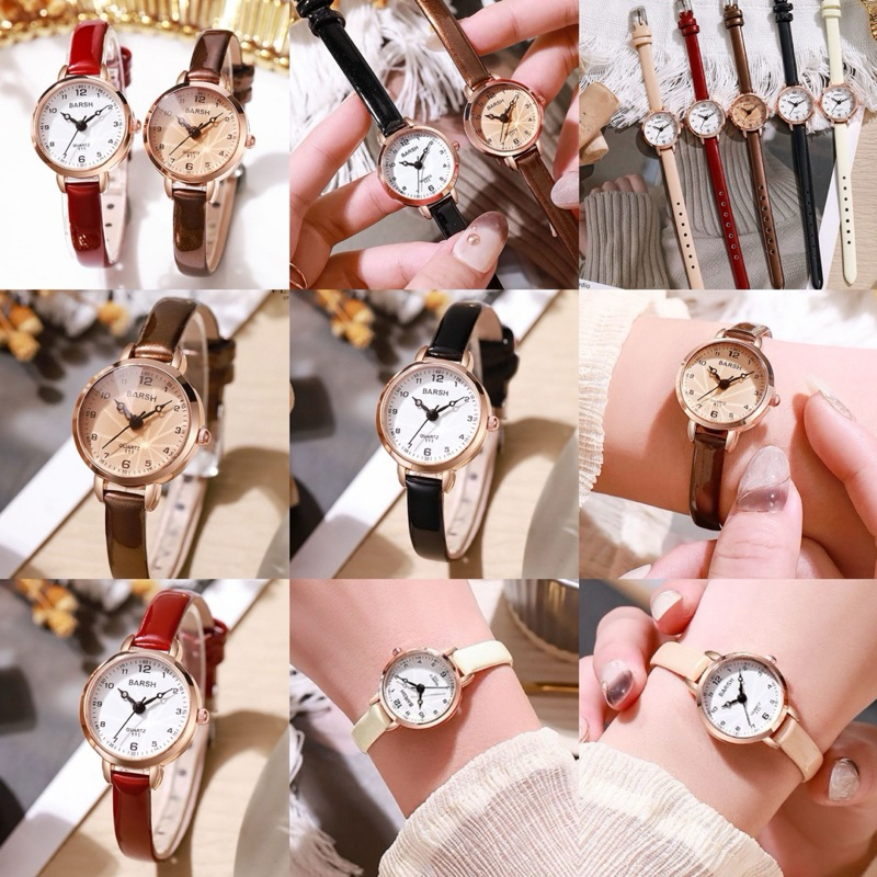 Jam Tangan Wanita Import Barsh Jam mewah jam unik Gaya Korea Jam Tangan Mini Perempuan Tali Bahan Ku