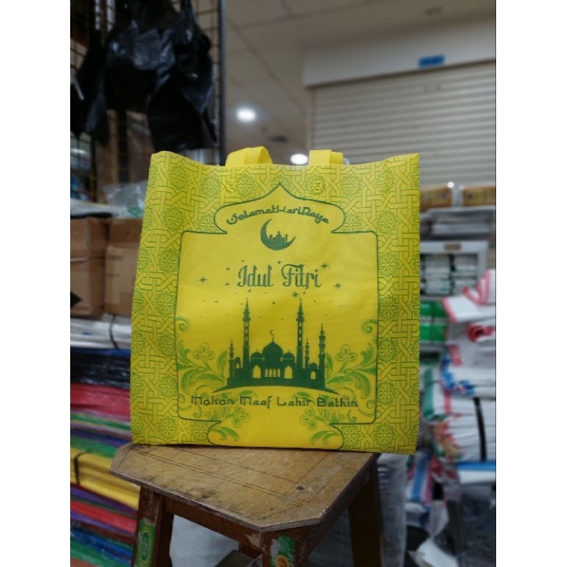 

Tas Kain spond bond motif Idul Fitri uk 38X45 cm