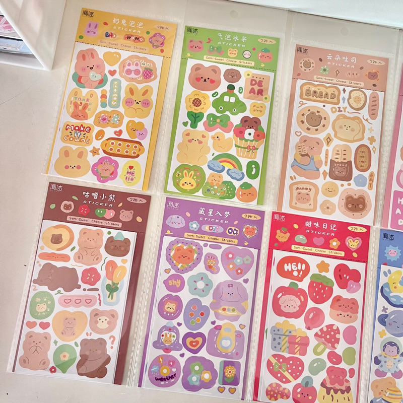 

Semi Sweet Cheese Sticker Sheet by Lau Little Universe | Stiker Jepang Sticker Pack Aesthetic Estetik Stiker untuk Jurnal Scrapbook Planner Diary