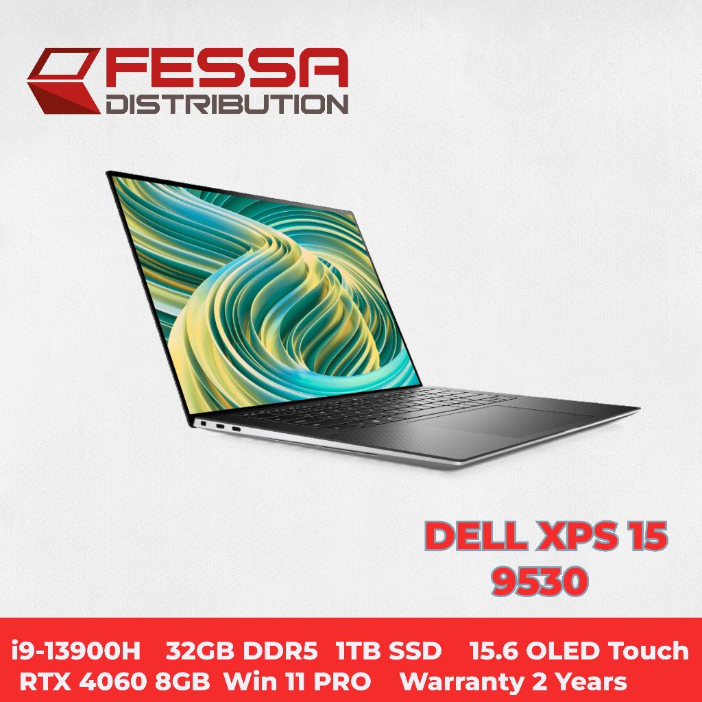 Laptop Dell XPS 15 (9530) i9-13900H 32Gb 1TB SSD RTX 4060 8GB 15.6 OLED Touch Win 11 Pro  Jakarta