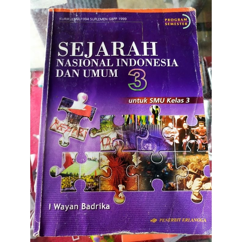 Buku Sejarah Nasional Indonesia dan Umum Kelas 3 Penerbit Erlangga Buku Bekas