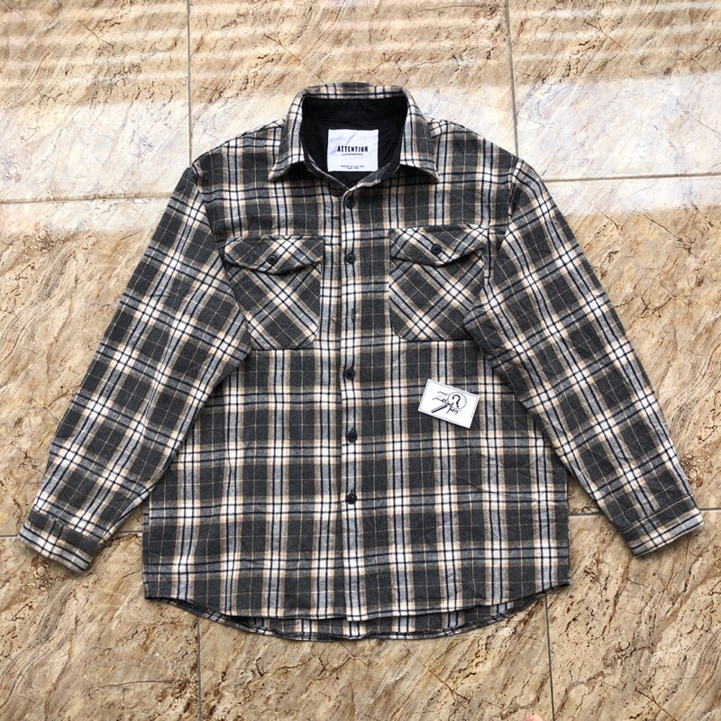 KEMEJA FLANNEL ATTENTION TEBAL