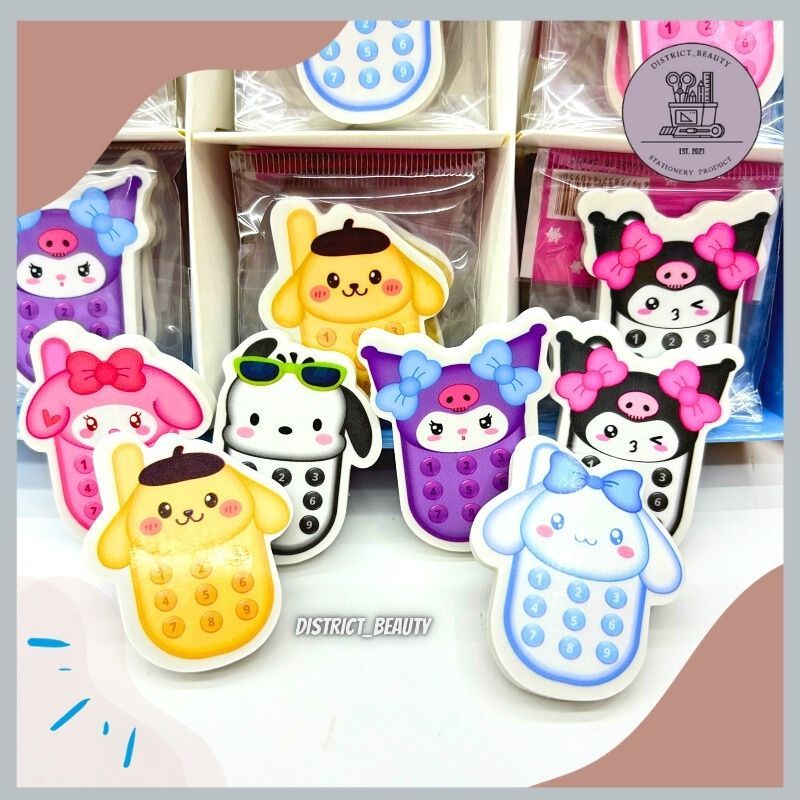 

PENGHAPUS PONSEL SANRIO PENGHAPUS SANRIO LUCU STIP PENGHAPUS KARET BENTUK PONSEL MOTIF SANRIO CUTE SUPER MURAH