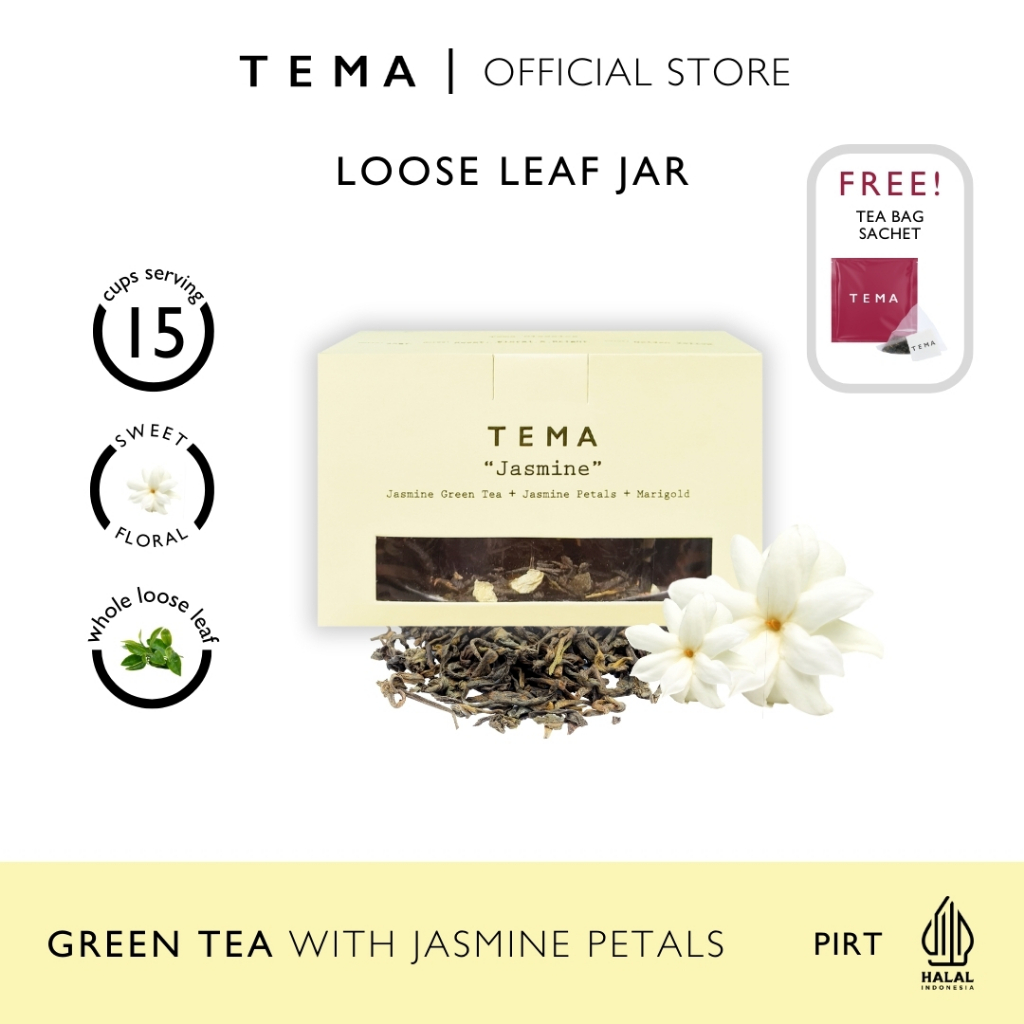 

Jasmine - Green Jasmine - TEMA Tea Jar - 15 Servings