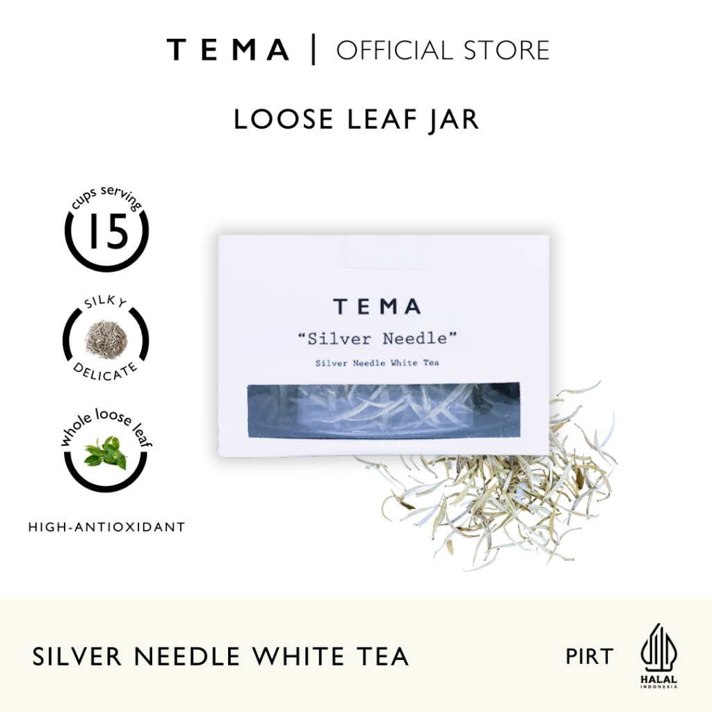 

Silver Needle - Pure White Tea - TEMA Tea Jar - 15 Servings