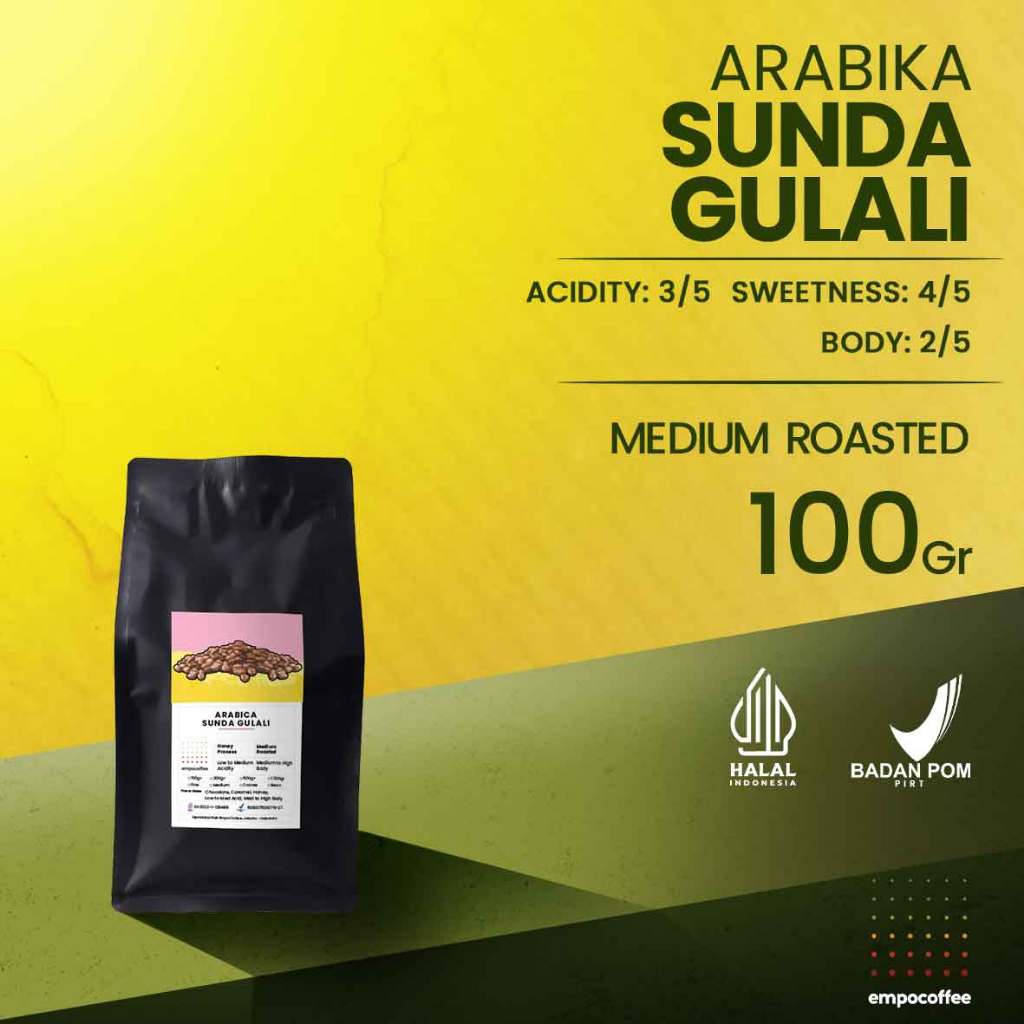 

Empo Coffee Biji Kopi Bubuk Arabika Sunda Gulali Specialty Arabica Coffee Bean Klasik Beans 100 Gram