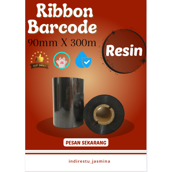

Ribbon Barcode Resin / Sticker Ribbon Barcode / Resin 90mm x 300m Face Out