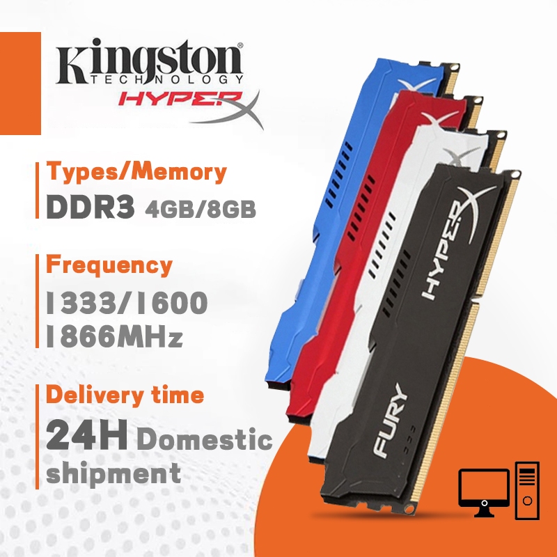 Osr - Jakarta Spot4GB/8GB Kingston Hyperx Desktop RAM DDR3 1333/1600/1866MHZ PC3-12800 DIMM memory