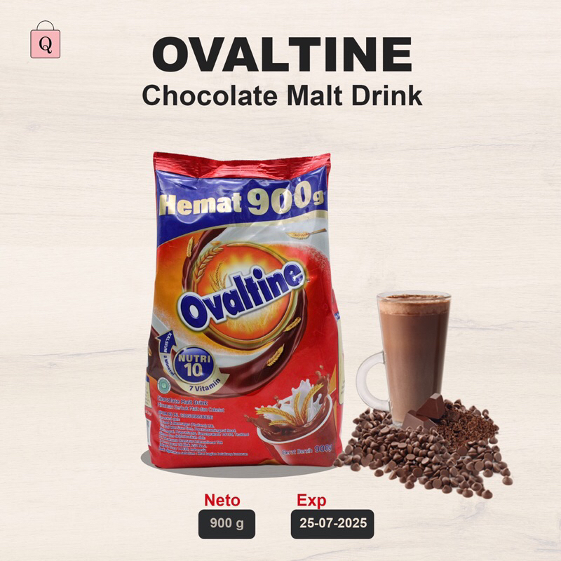 

Ovaltine Chocolate Malt Drink 900 g - minuman chocolate Refill