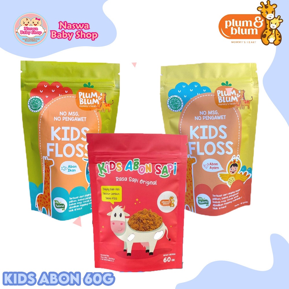 

Plum & Blum Kids Abon MPASI Bayi Tanpa MSG & Pengawet 12m+ 60g