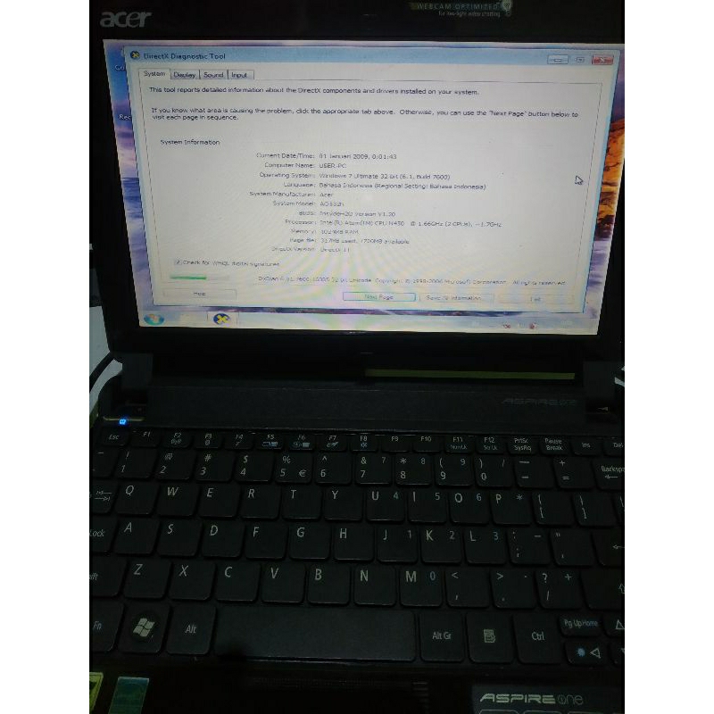 Mobo Netbook Acer Aspire One 532H