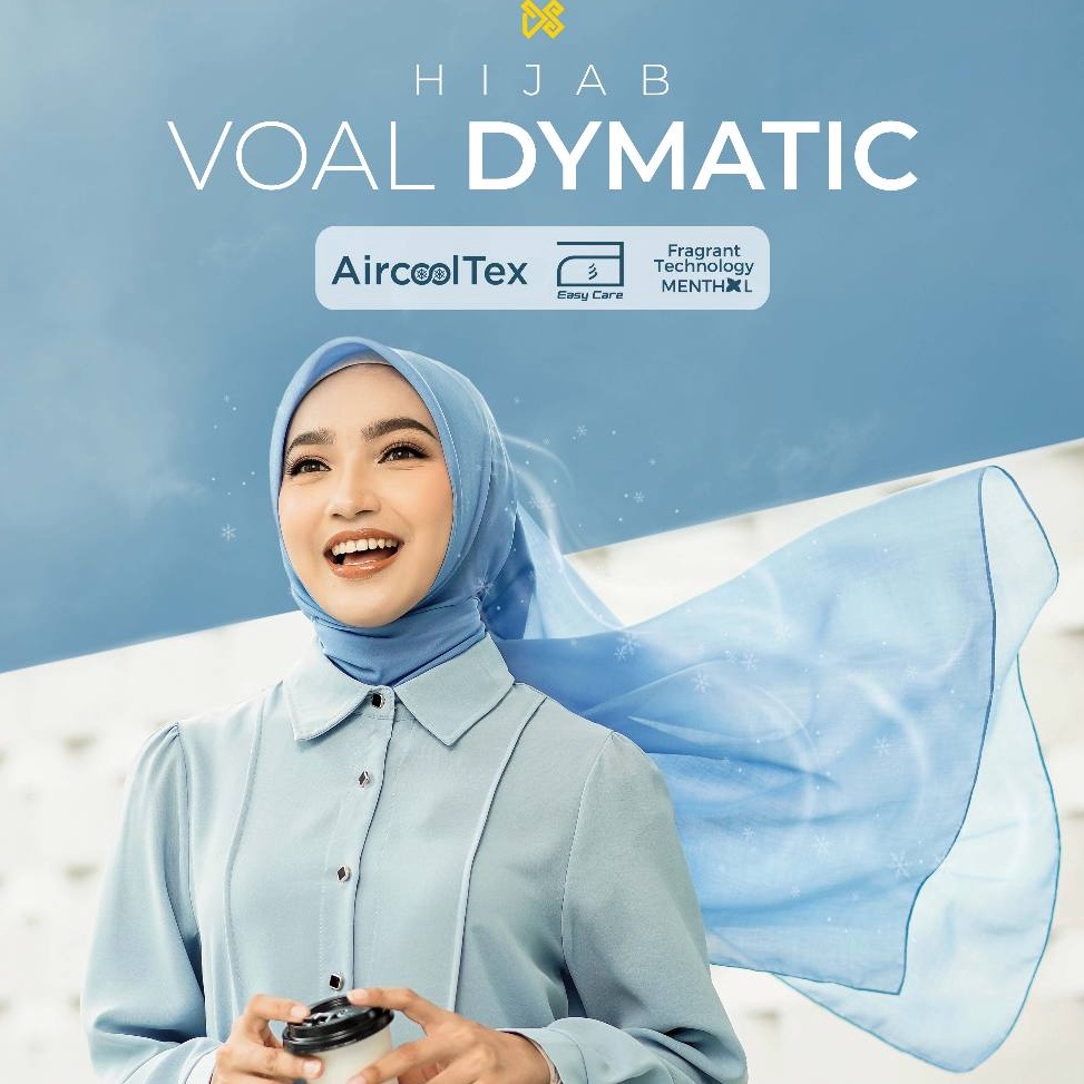 PROMO Dyah Suminar  Hijab Voal Premium Segi Empat Basic Polos Dymatic
