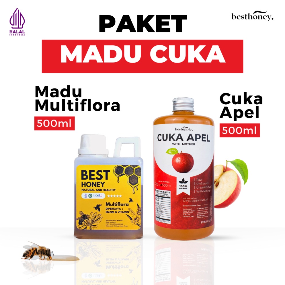 

YJX196 Star 66 Paket Bundling Diet Sehat Paket Bundling Cuka Apel 5 ML dan Madu Multiflora 5gr Asli