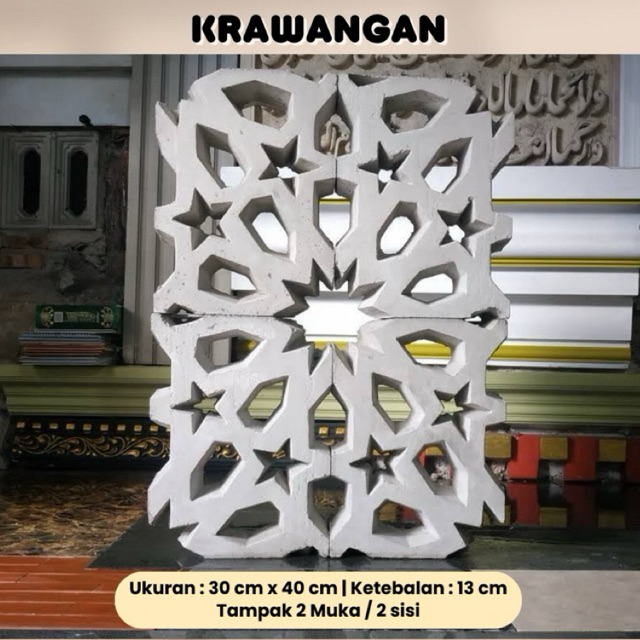 krawangan, krawangan beton, krawangan masjid, krawangan rumah, ventilasi udara