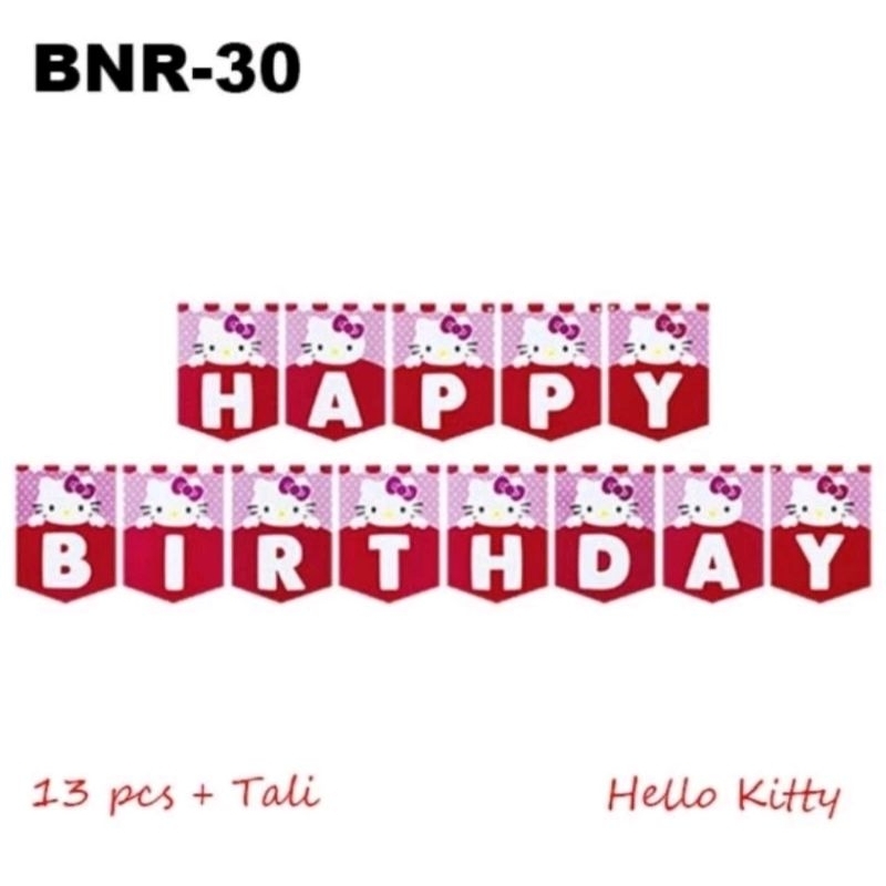 Banner HELLO KITTY bunting flag HELLO KITTY background spanduk HELLO KITTY dekorasi pesta ulang tahu