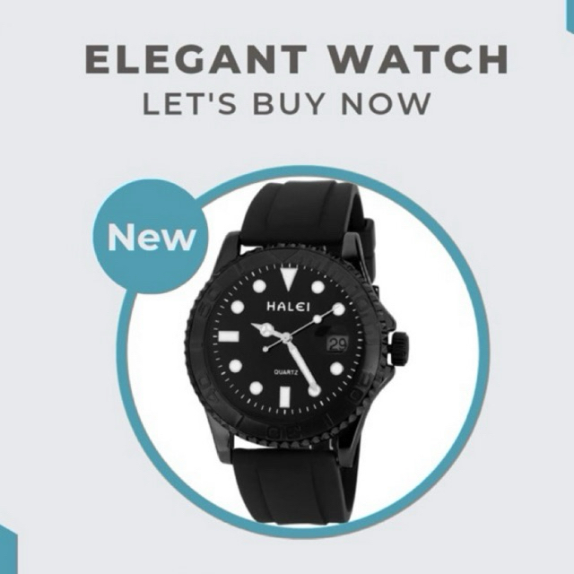 jam tangan pria dan wanita warna hitam