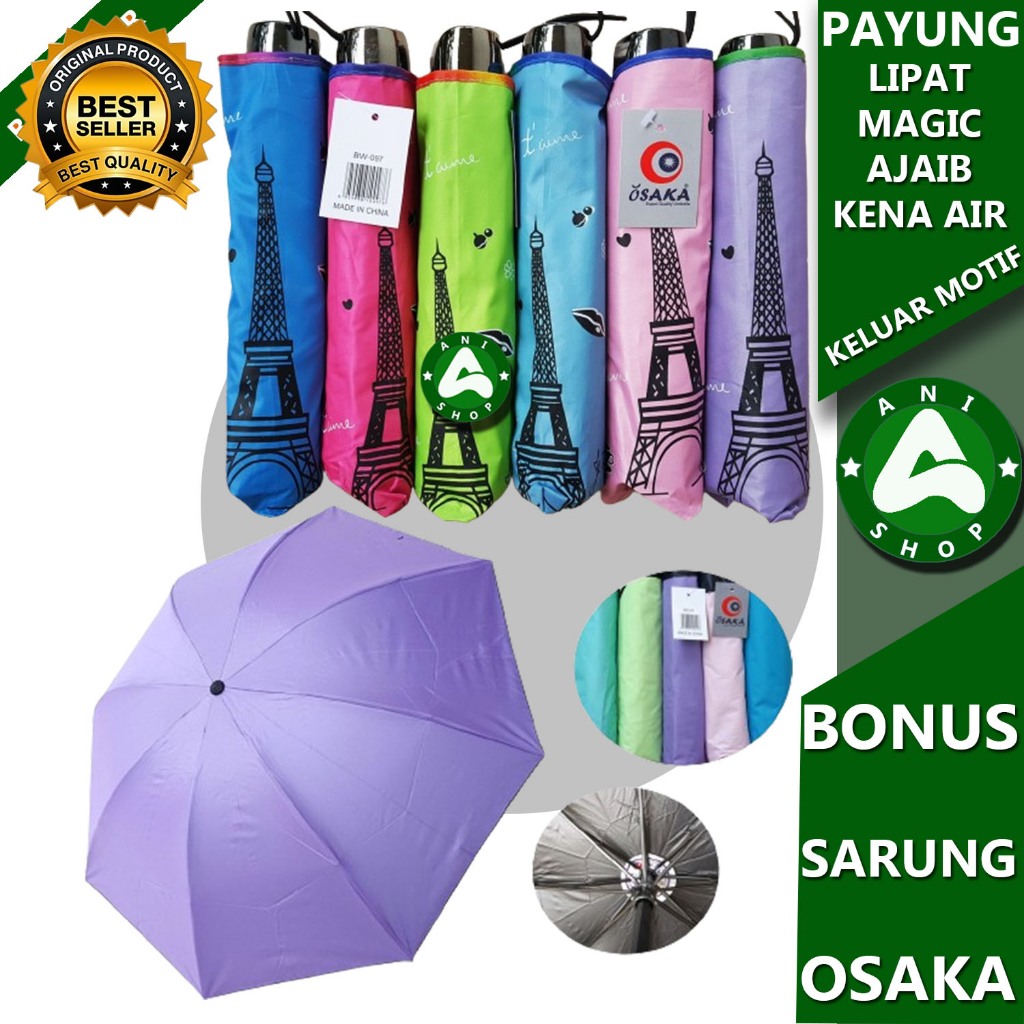 PAYUNG LIPAT 3D MAGIC OSAKA KENA AIR KELUAR MOTIF ani shopp