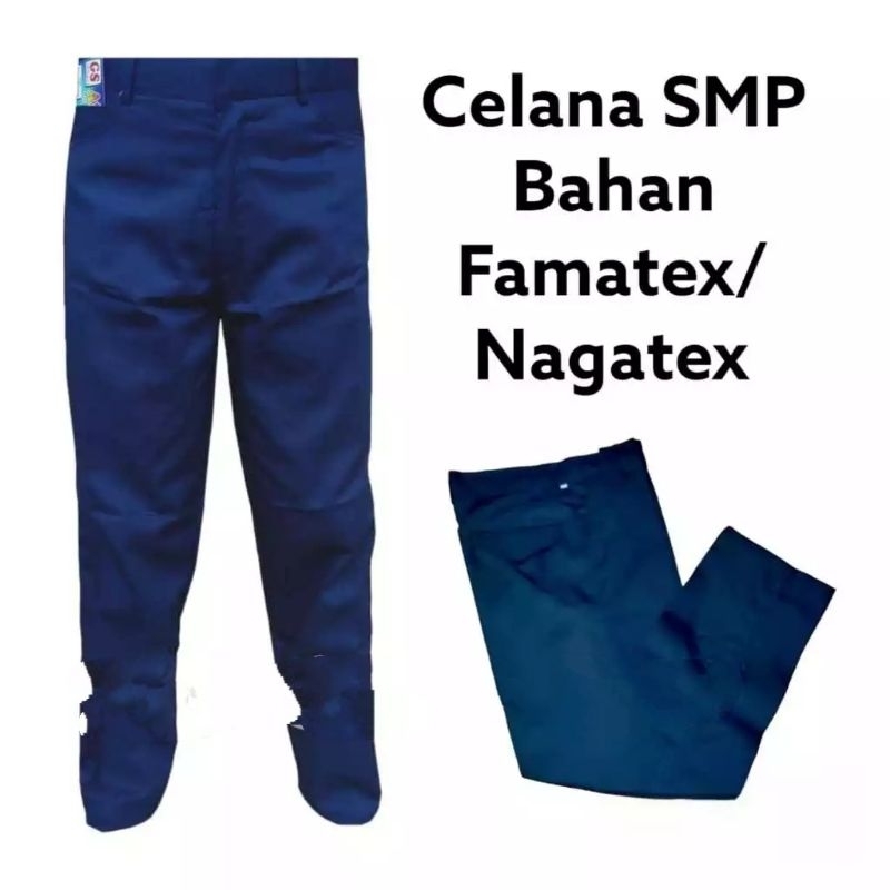 Promo Celana Biru Panjang Sekolah SMP Seragam Sekolah SMP Anak Laki-Laki