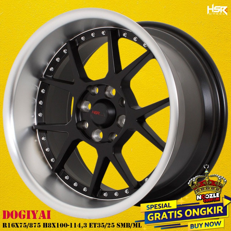 Velg Racing Celong ET Kecil Ring 16 Lubang 4 Pelek Mobil HSR R16 Type Dogiyai