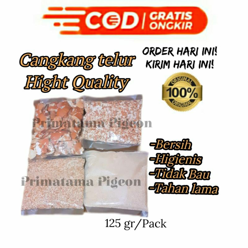 Grit Asinan Burung Merpati 125gr Remisan Burung Merpati Grit Kulit Telur Grit Telur