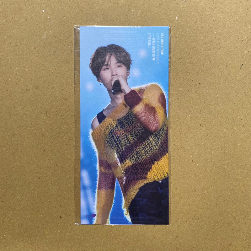 BTS SPEAK YOURSELF THE FINAL - Official Photo Bookmark SUGA Yoongi
