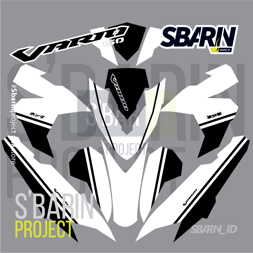 Decal Honda Vario 150 Fi - Initial D I Sbarin Project