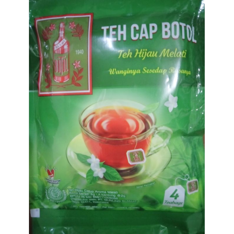 

teh celup melati cap botol per renceng isi 10 sachet