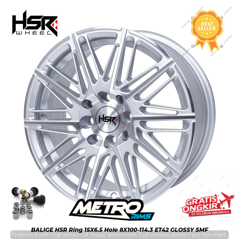 VELG BUAT MOBIL PCD 4 X 100 / 4 X 114 HSR BALIGE R15