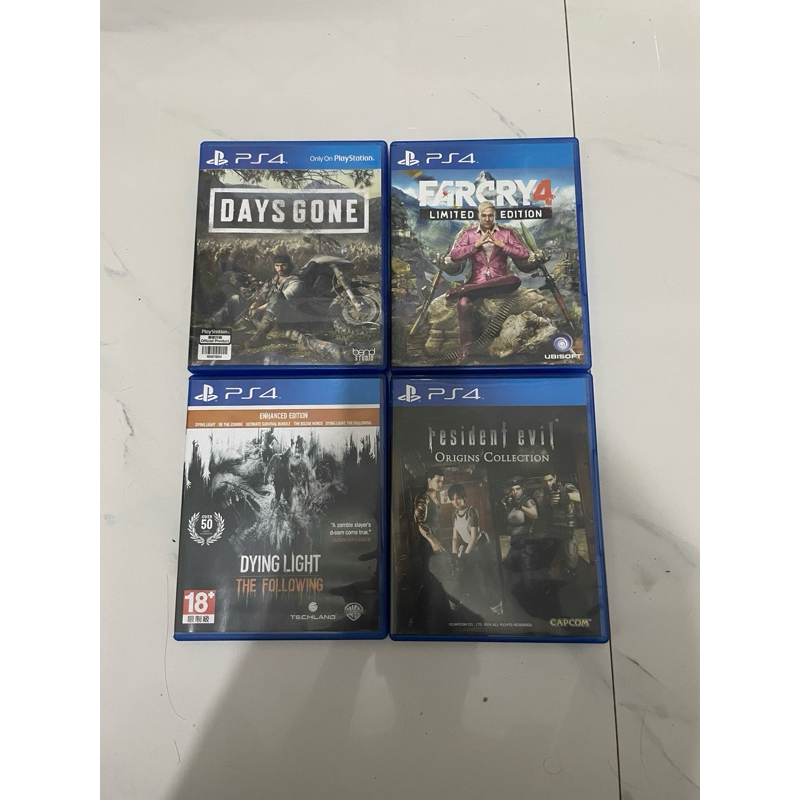 bd ps4 daysgone, farcry4, dying light, resident evil