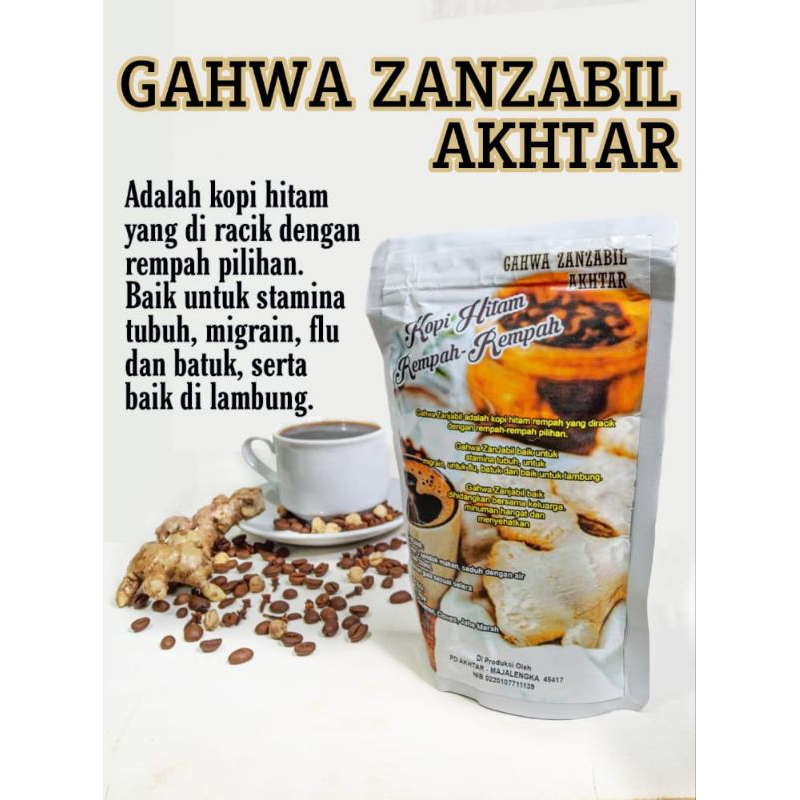 

Kopi Hitam Rempah Gahwa Zanjabil Bubuk 250g