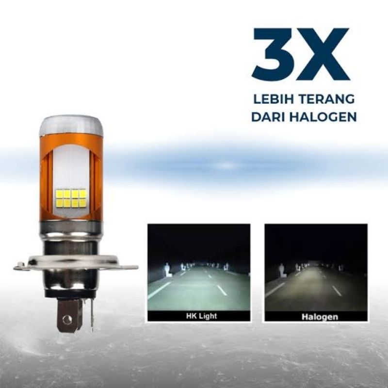 Lampu motor Led H4 AC/DC HK Light