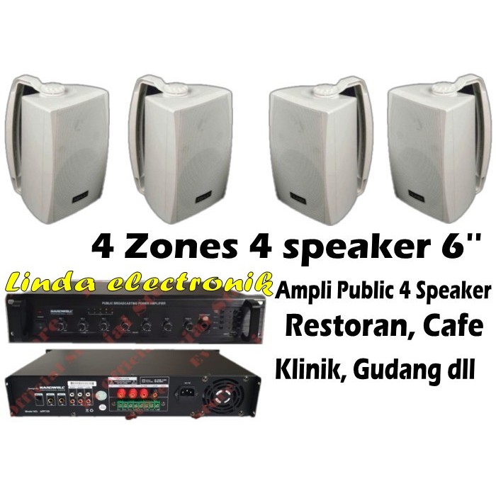 paket sound public 4 speaker 6 inch ashley b65 original