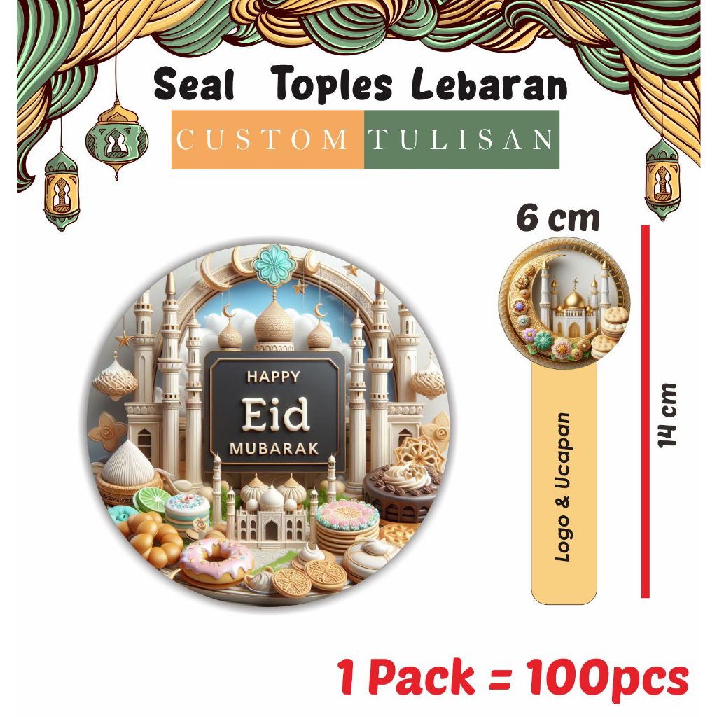 

[ 1 pack 100pcs ] Stiker Seal Toples Stiker thank you Stiker Souvenir / Stiker Segel Free custom desain template