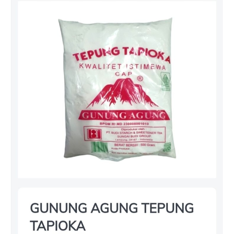 

TEPUNG TAPIOKA GUNUNG AGUNG 500GRAM