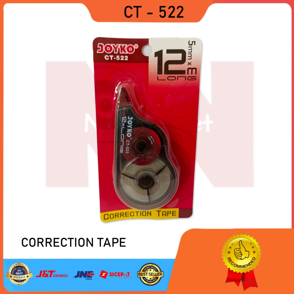 

CORRECTION TAPE JOYKO CT- 522 TIPEX KERTAS TIPE X ALAT TULIS SEKOLAH & KANTOR STATIONERY STATIONARY PENGHAPUS PENA ROLL MINI