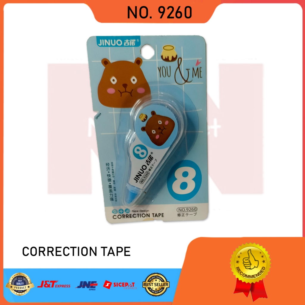 

CORRECTION TAPE JINUO NO. 9260 TIPEX KERTAS TIPE X ALAT TULIS SEKOLAH & KANTOR STATIONERY STATIONARY PENGHAPUS PENA ROLL MINI