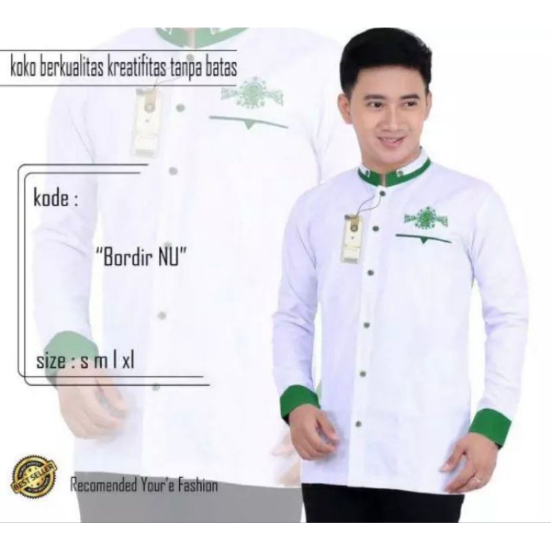 Baju Koko NU Dewasa // Baju Koko NU Terbaru / Baju koko NU Pria Lengan Panjang / Baju Muslim Pria