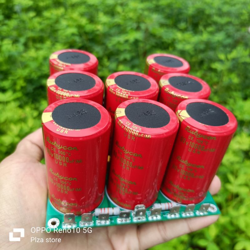 Kit PSU 8 Elco 80volt 10000uf Rubycon red original PSU class AB isi 8 10000uf 80v elko rubycon red b