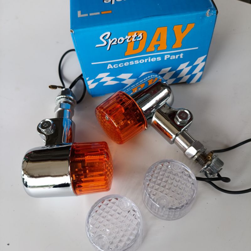 lampu sein palu DAY cb model bulat bundar kaca diamond