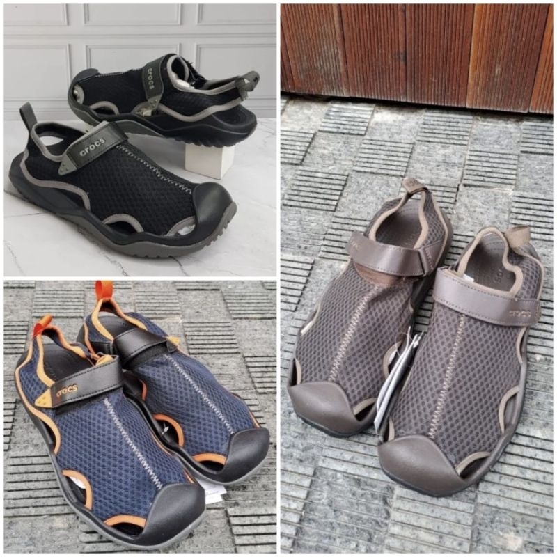crocs pria / sandal sepatu crocs / crocs Swift mesh men / crocs swifwater mesh deck / sandal pria ju