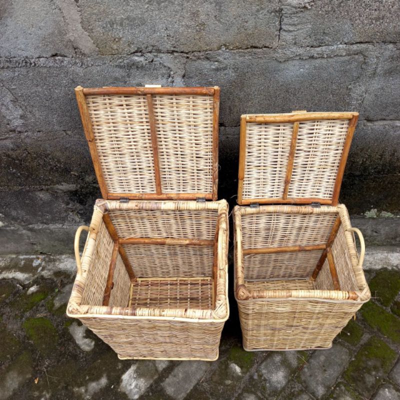 keranjang laundry keranjang rotan box besar