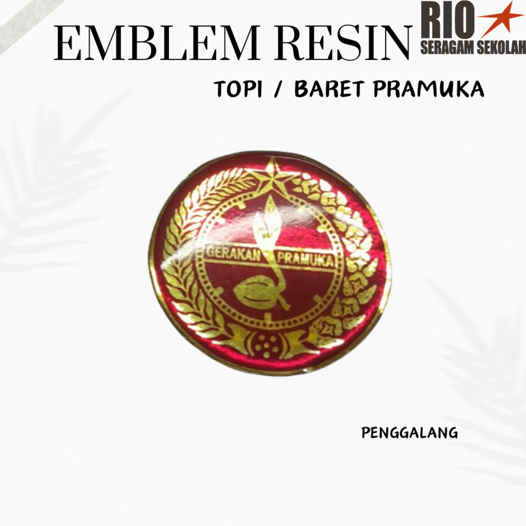 EMBLEM TOPI PENGGALANG RESIN/ PIN TOPI PRAMUKA/ EMBLEM TOPI CEWE/ PIN TOPI PRAMUKA PUTRA PUTRI/ EMBL