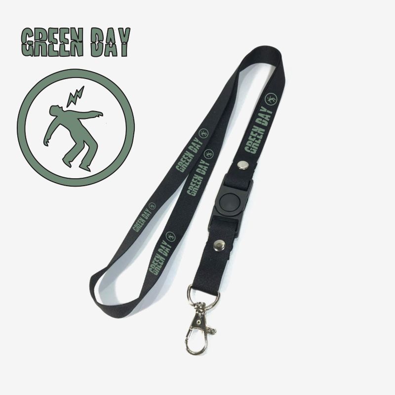 

Tali Lanyard GREEN DAY / Lanyard Hitam Premium lanyard band metal rock / gantungan kunci / gantungan id card / gantungan flashdisk / nametag hp name tag / gantungan pengait handphone