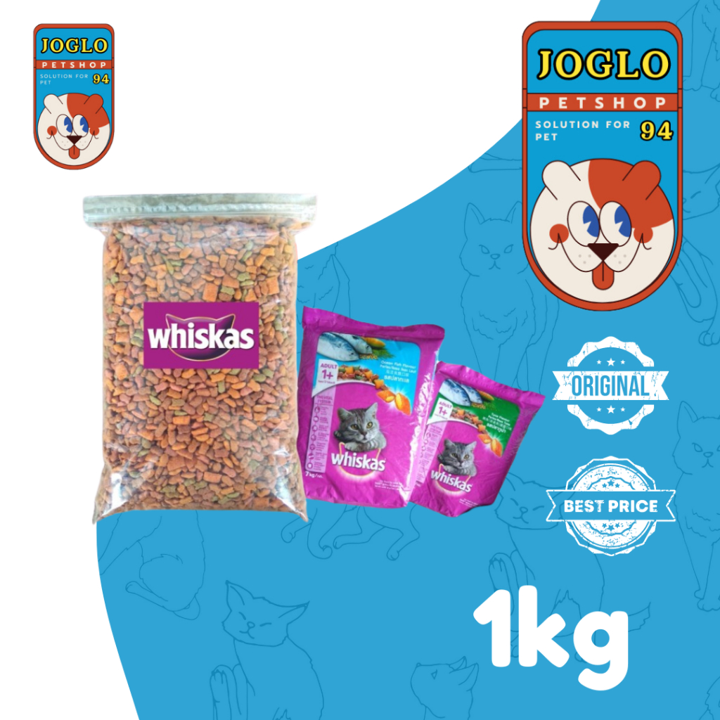 whiskas repack 1kg makanan kucing kering whiskas