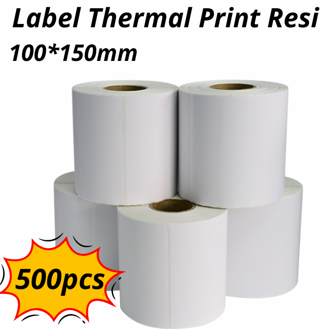 

Label Thermal 100x150mm / Sticker Label Continuous / Label Kertas Bc Tebal Premium Waterproarcode Isi 500pof Tidak Luntur Lem Kuat Grosir