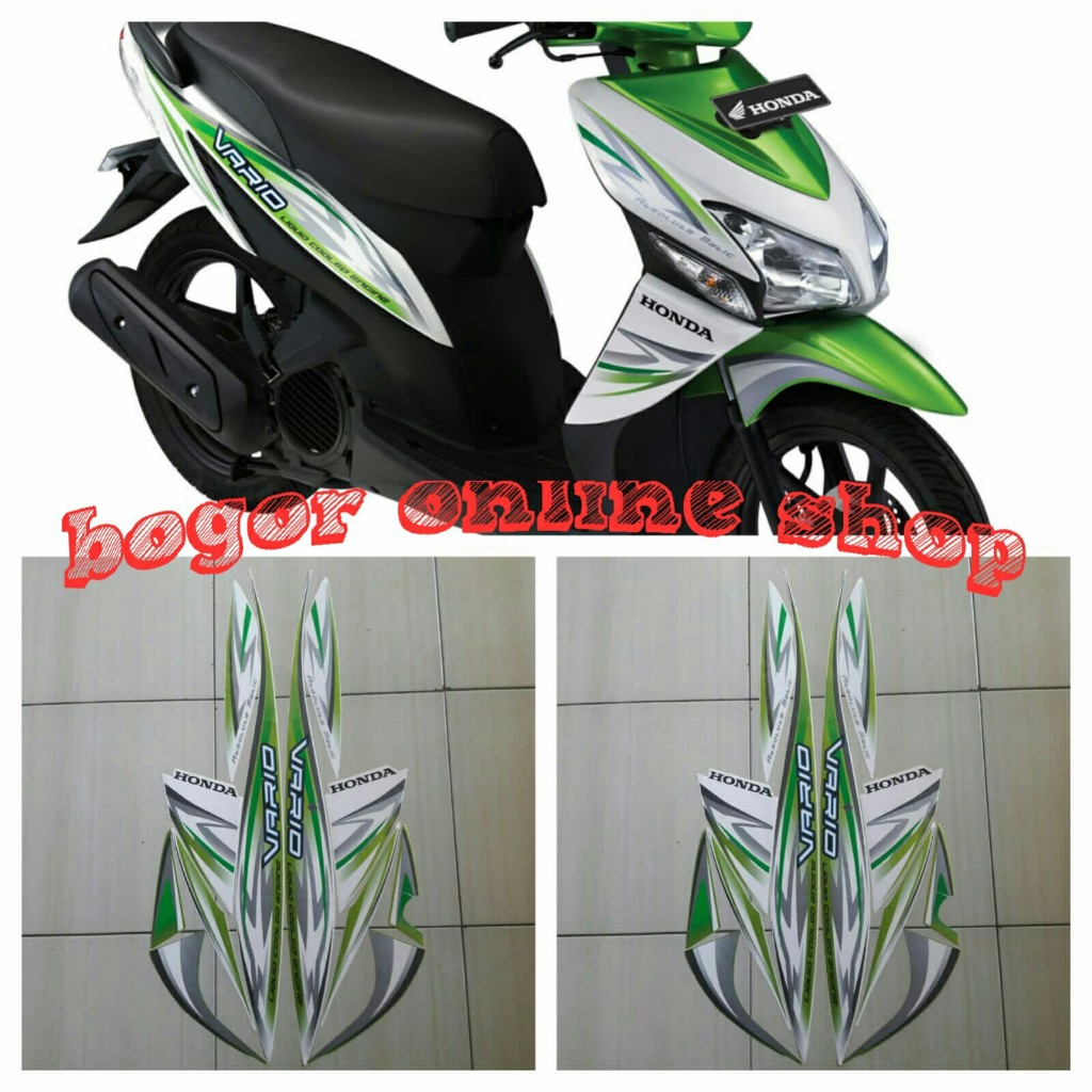 stiker motor vario cw 110 2012 putih hijau