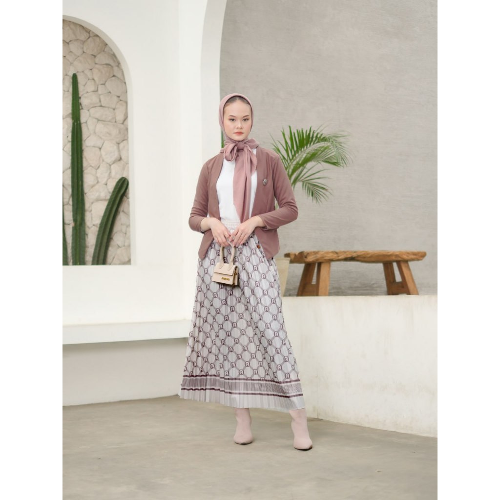 Rania Luxe Pleated Skirt Rok Plisket Motif Rania Luxe